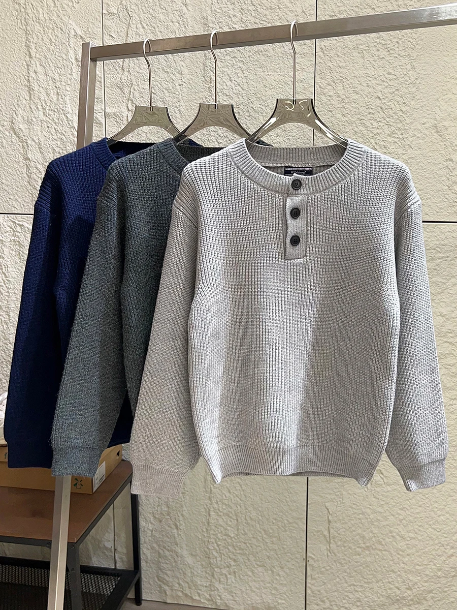 Soft Cozy Japanese Lazy Style Henry Collar Knitted Sweater Men's Casual Warm Autumn Winter Fashion City Look Long Sleeve Top
Soft Cozy Japanese Lazy Style Henry Collar Knitted Sweater Men's Casual Warm Autumn Winter Fashion City Look Long Sleeve Top