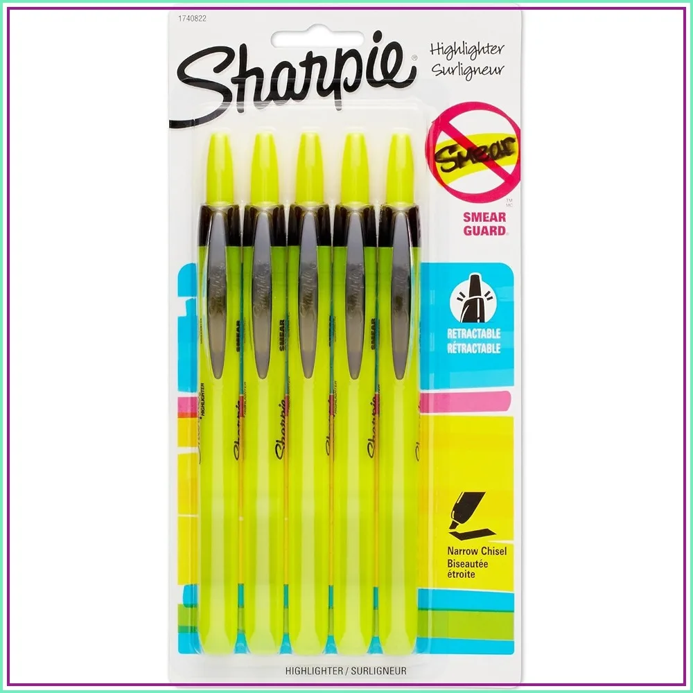 Retractable Highlighter, Chisel Tip, Fluorescent Yellow, 5-Pack
Retractable Highlighter, Chisel Tip, Fluorescent Yellow, 5-Pack