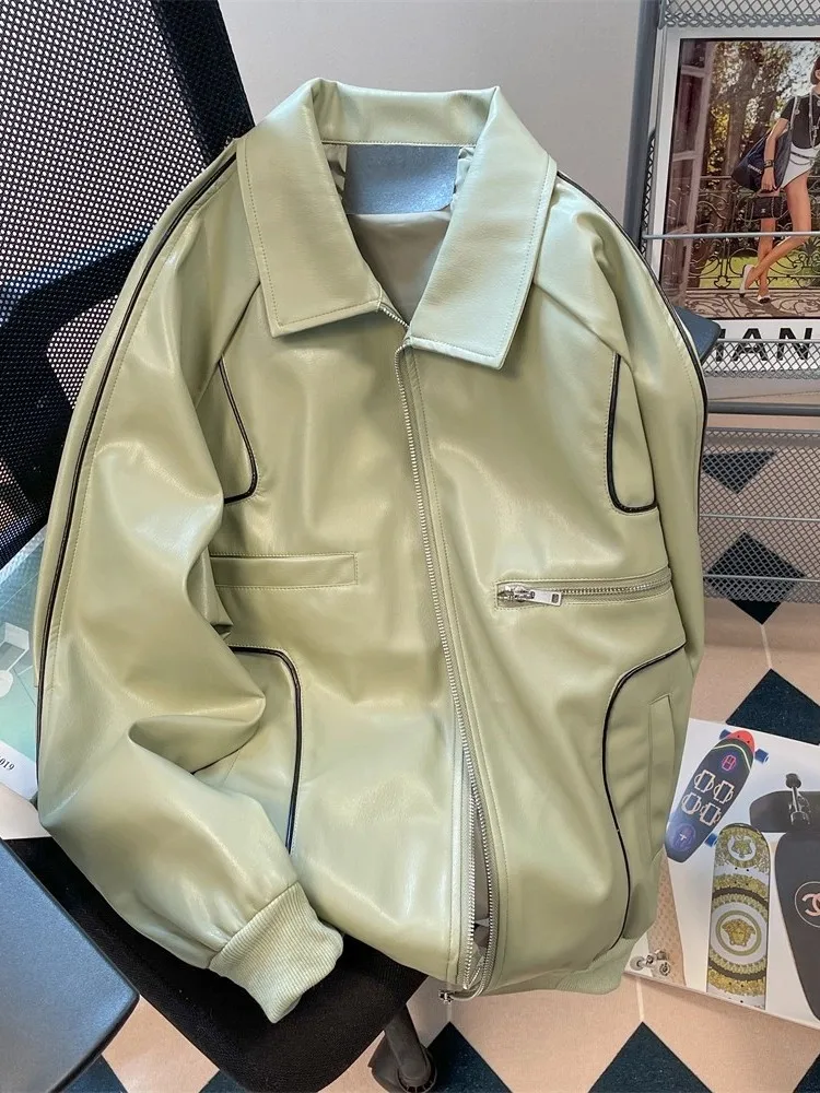 Мужская куртка из искусственной кожи в американском стиле, повседневная, для мотоциклистов, модная, брендовая, весенне-осенняя, для пар
Мужская куртка из искусственной кожи в американском стиле, повседневная, для мотоциклистов, модная, брендовая, весенне-осенняя, для пар