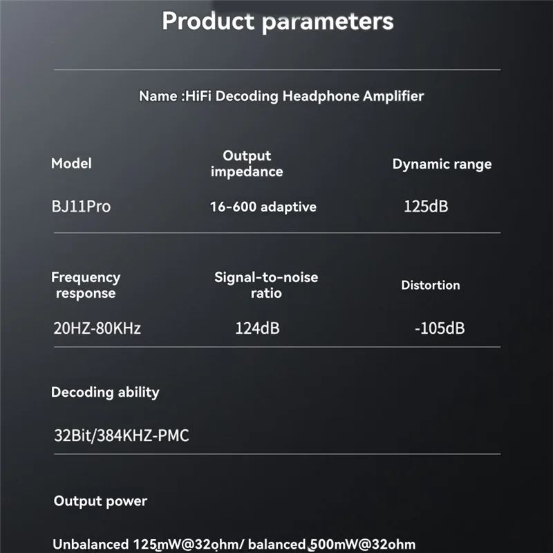 -A02R DSD Audio Decoder DAC Hifi Audio Stereo Music Headphone Amplifier 3.5Mm 4.4Mm 384Khz/32Bit Small Tail Power Amplifier
-A02R DSD Audio Decoder DAC Hifi Audio Stereo Music Headphone Amplifier 3.5Mm 4.4Mm 384Khz/32Bit Small Tail Power Amplifier