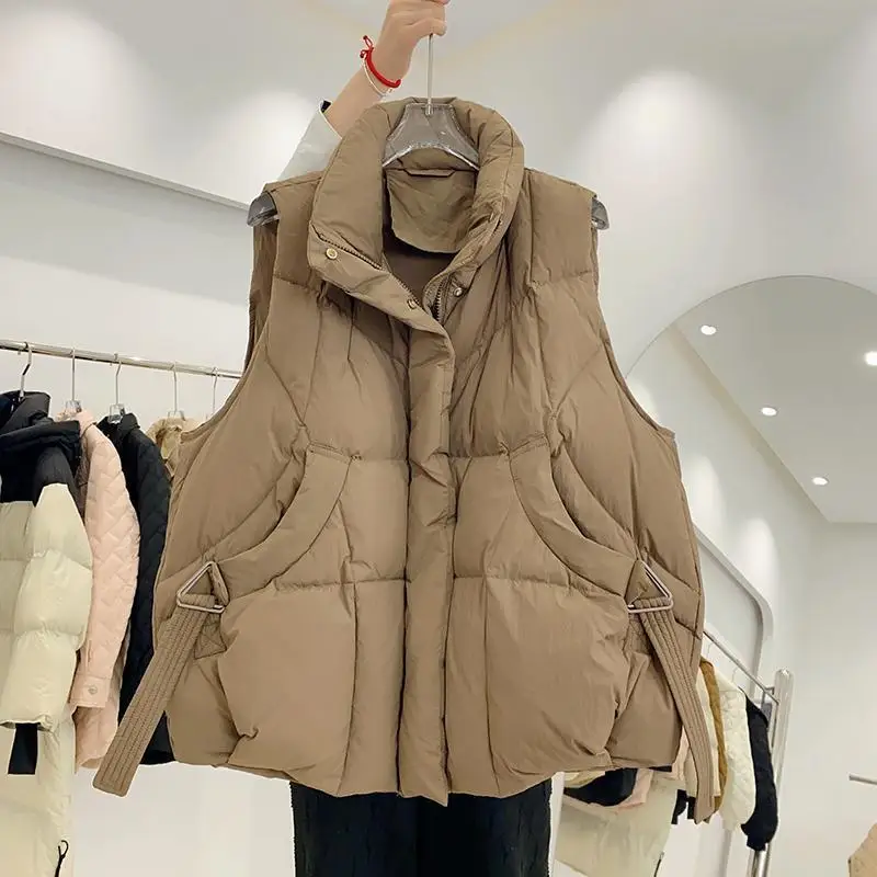 Lightweight Comfortable Loose Fit Stand Collar Du down Vest Women's Outerwear Korean Sle Casual Polyester Fiber
Lightweight Comfortable Loose Fit Stand Collar Du down Vest Women's Outerwear Korean Sle Casual Polyester Fiber