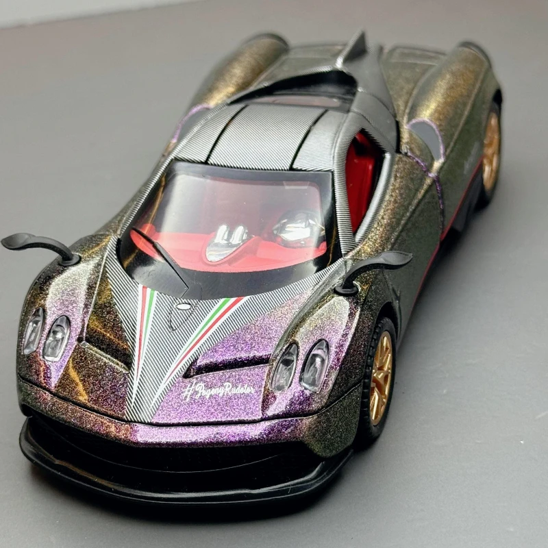 New 1:32 Pagani sports car with sound and light pull-back toy car, tabletop ornament model children's toy gift
New 1:32 Pagani sports car with sound and light pull-back toy car, tabletop ornament model children's toy gift