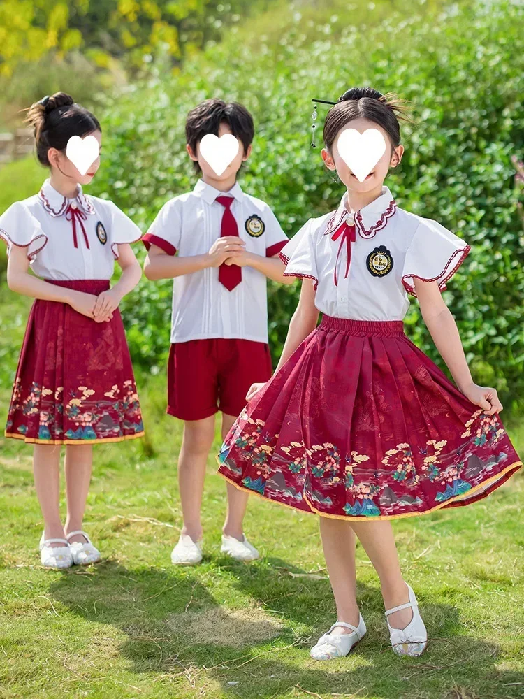 Primary school uniforms British style summer skirt performance set Kindergarten uniforms Children's Day performance uniforms
Primary school uniforms British style summer skirt performance set Kindergarten uniforms Children's Day performance uniforms