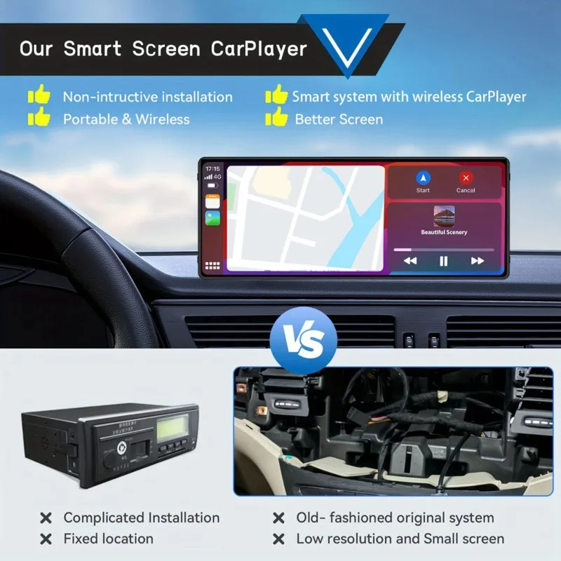 FUA@ Universal 10.26" Car Radio Multimedia Player with Wireless Carplay IOS Android Camera1080P HD Touch Screen AUX/FM
FUA@ Universal 10.26" Car Radio Multimedia Player with Wireless Carplay IOS Android Camera1080P HD Touch Screen AUX/FM