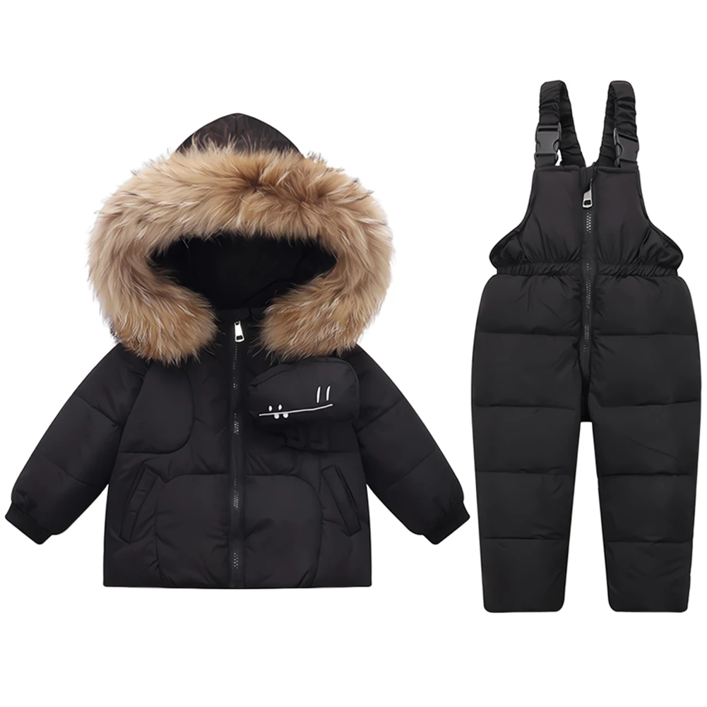 Lightweight Babies Skiing Suits Fur Hoodie Down Coat with Bib Pants Warm Boys Girls Down Jacket Puffer Jumpsuit for Children
Lightweight Babies Skiing Suits Fur Hoodie Down Coat with Bib Pants Warm Boys Girls Down Jacket Puffer Jumpsuit for Children