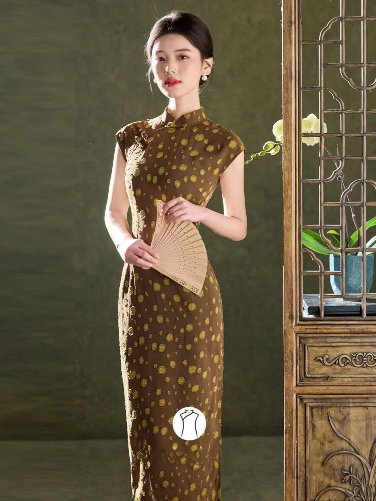 Slimming Chinese Style Dress Artistic Retro Style Long Slant Collar Short Sleeve Breathable Floral Print Gown
Slimming Chinese Style Dress Artistic Retro Style Long Slant Collar Short Sleeve Breathable Floral Print Gown