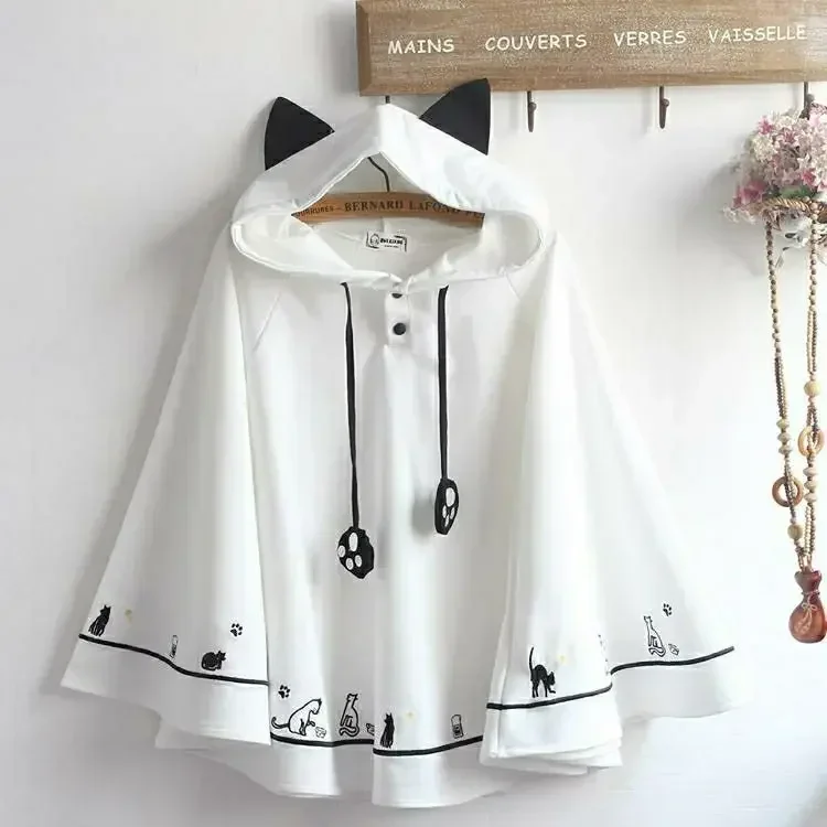 2025 Japanese Cat Ears Hooded Oversized Coats Y2k Tops Ponchos Cute Jackets for Women Fashion Sweet Capes Fall Winter Clothing
2025 Japanese Cat Ears Hooded Oversized Coats Y2k Tops Ponchos Cute Jackets for Women Fashion Sweet Capes Fall Winter Clothing
