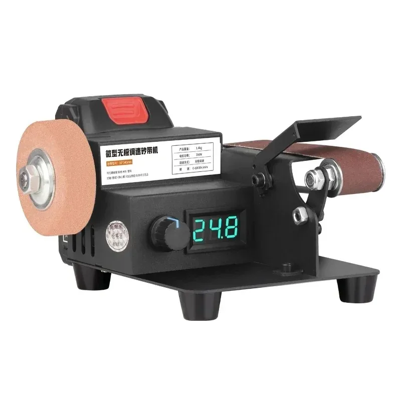 Charging Micro Belt Sander Small Electric Polishing Machine Knife Sharpener Sanding Belt Sandpaper Kit for DIY Grinding
Charging Micro Belt Sander Small Electric Polishing Machine Knife Sharpener Sanding Belt Sandpaper Kit for DIY Grinding