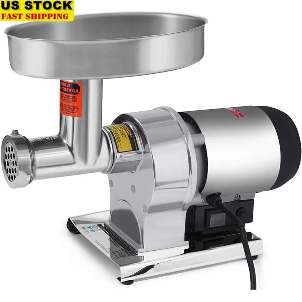 Commercial Electric Meat Grinder Sausage Stuffer 0.75 HP Fast Grinding 9 lbs/min Stainless Steel Durable Quiet Heavy Duty
Commercial Electric Meat Grinder Sausage Stuffer 0.75 HP Fast Grinding 9 lbs/min Stainless Steel Durable Quiet Heavy Duty