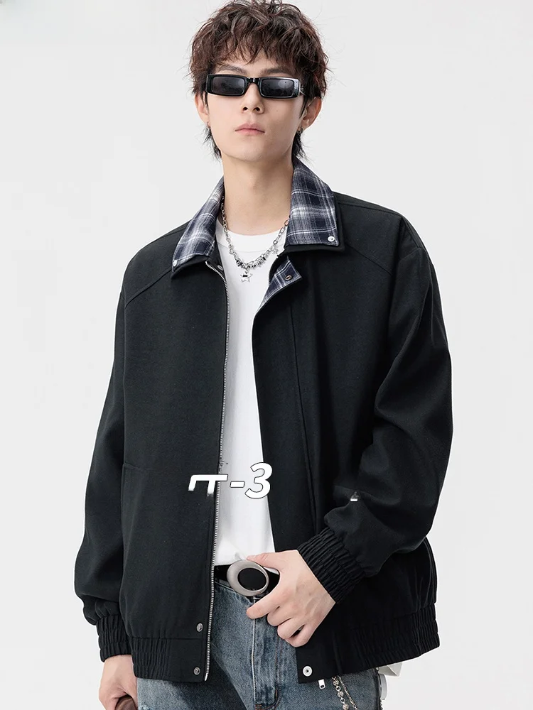 Trendy Color Blo Collared Jaet Men's Casual Sle Spring Autumn New Retro Fake Two-Piece Haome Outerwear
Trendy Color Blo Collared Jaet Men's Casual Sle Spring Autumn New Retro Fake Two-Piece Haome Outerwear