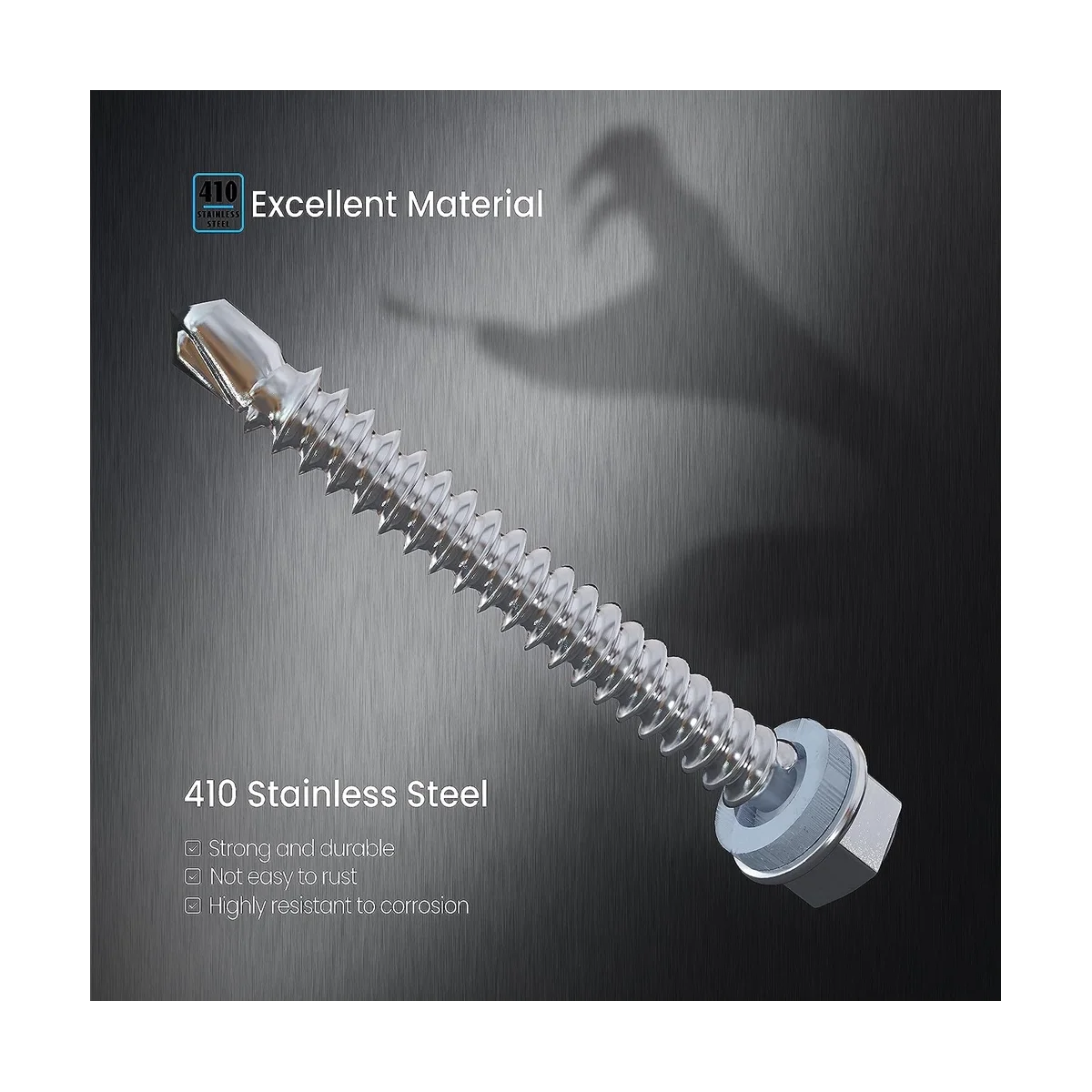 Sturdy 200PCS 8 x 1/2 Inch to 1-1/4 Inch Self Drilling Screws for Metal,Stainless Steel Sheet Screws,for Building and Repair
Sturdy 200PCS 8 x 1/2 Inch to 1-1/4 Inch Self Drilling Screws for Metal,Stainless Steel Sheet Screws,for Building and Repair