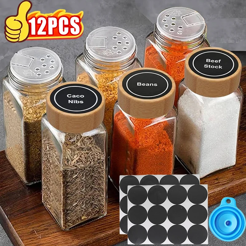 Minimalist Clear Glass Spice Containers with Rosewood Lid Airtight Dry Food Storage for Kitchen Herbs Spices Coffee Beans Pantry
Minimalist Clear Glass Spice Containers with Rosewood Lid Airtight Dry Food Storage for Kitchen Herbs Spices Coffee Beans Pantry