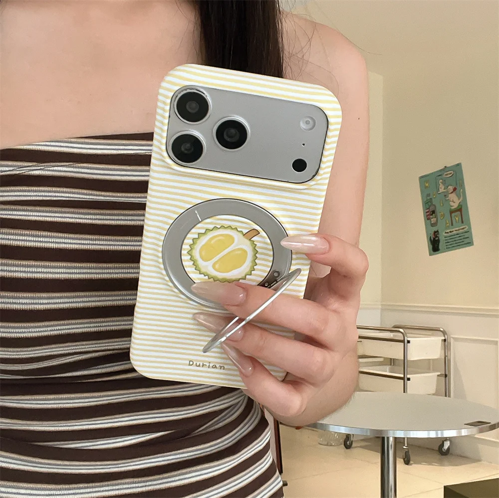 INS Striped Fruit Magnet With 360° Rotate Stand Phone Case for iPhone 15 16 Pro Max 15 Pro 17Pro Cover Silicone Shockproof Cover
INS Striped Fruit Magnet With 360° Rotate Stand Phone Case for iPhone 15 16 Pro Max 15 Pro 17Pro Cover Silicone Shockproof Cover