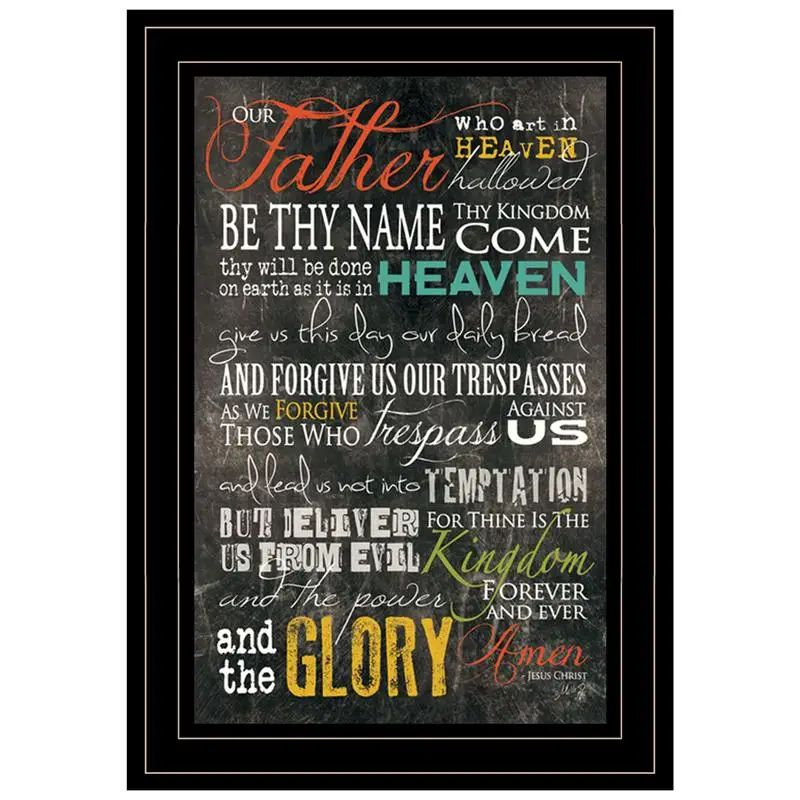 The Lord's Prayer Framed Print with Black Frame for Home Wall Art Decor
The Lord's Prayer Framed Print with Black Frame for Home Wall Art Decor