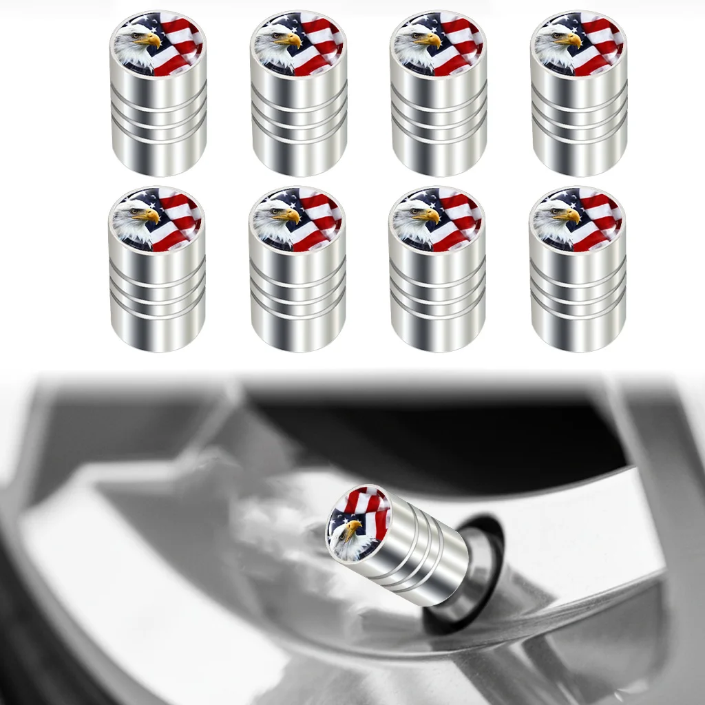8pcs Patriotic American Flag & Eagle Tire Valve Caps for Car Truck SUV Red White Blue Design Car Accessories
8pcs Patriotic American Flag & Eagle Tire Valve Caps for Car Truck SUV Red White Blue Design Car Accessories