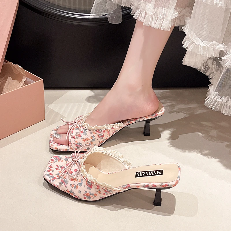 New Style Women's Summer Fashion Butterfly-knot Women's Slippers Women's High Heels Banquet Slides Female Shoes Zapatos De Mujer
New Style Women's Summer Fashion Butterfly-knot Women's Slippers Women's High Heels Banquet Slides Female Shoes Zapatos De Mujer