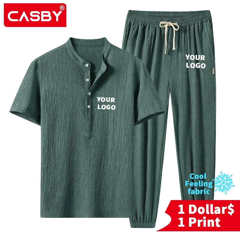 Custom Logo Tracksuit Men Sets Casual 2 Pieces High Street Suit Sportswear Short Sleeve T-shirts+Pants Joggers Sets Men Clothing
Custom Logo Tracksuit Men Sets Casual 2 Pieces High Street Suit Sportswear Short Sleeve T-shirts+Pants Joggers Sets Men Clothing