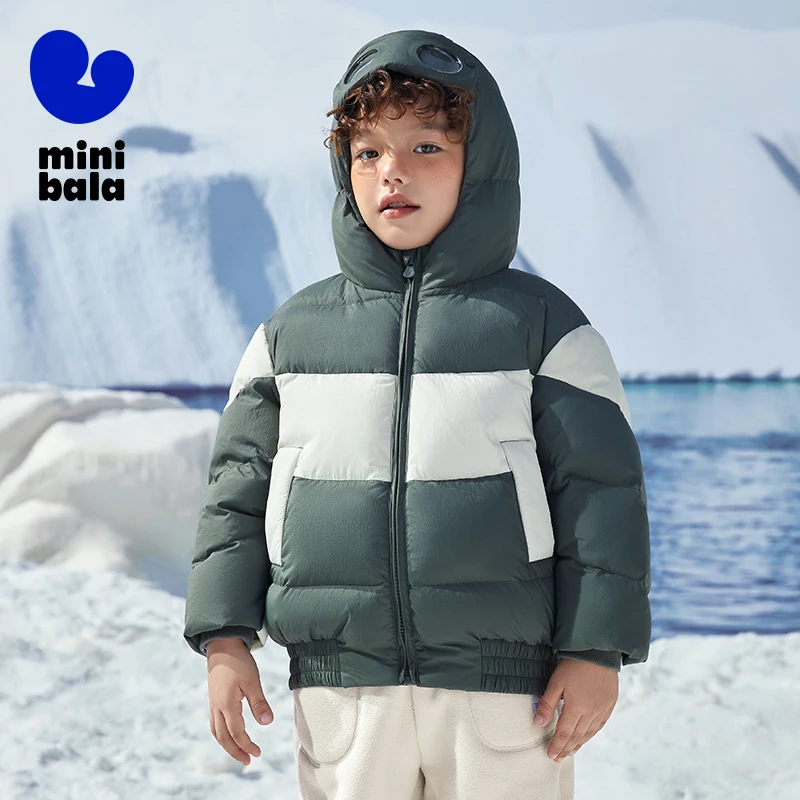 Mini Balabala Boys Hooded Down Jacket Winter Patchwork Stylish Kids Coat Soft Warm Windproof Waterproof
Mini Balabala Boys Hooded Down Jacket Winter Patchwork Stylish Kids Coat Soft Warm Windproof Waterproof