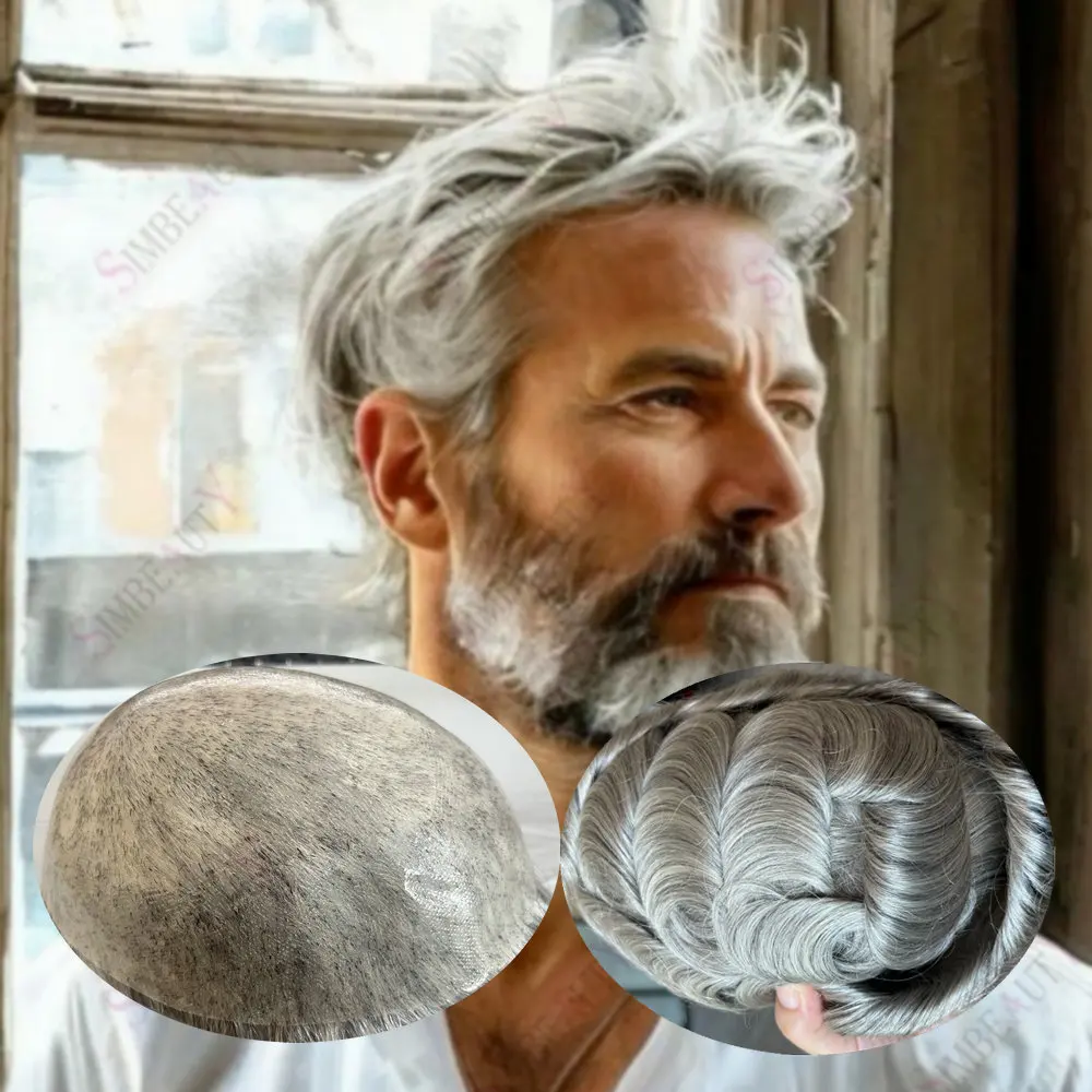 Natural Hairline 30mm Wave 1b80 Grey Black Old Man Hairstyle Human Hair Silicon Poly Skin Toupee Super Durable Man's Prosthesis
Natural Hairline 30mm Wave 1b80 Grey Black Old Man Hairstyle Human Hair Silicon Poly Skin Toupee Super Durable Man's Prosthesis