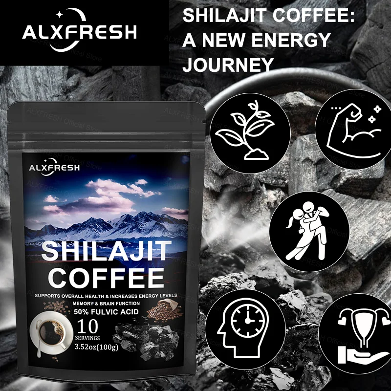 Premium Shilajit Coffee – with Pure Himalayan Shilajit for Energy, Focus & Stamina – Adaptogenic Coffee for Vitality & Wellness
Premium Shilajit Coffee – with Pure Himalayan Shilajit for Energy, Focus & Stamina – Adaptogenic Coffee for Vitality & Wellness