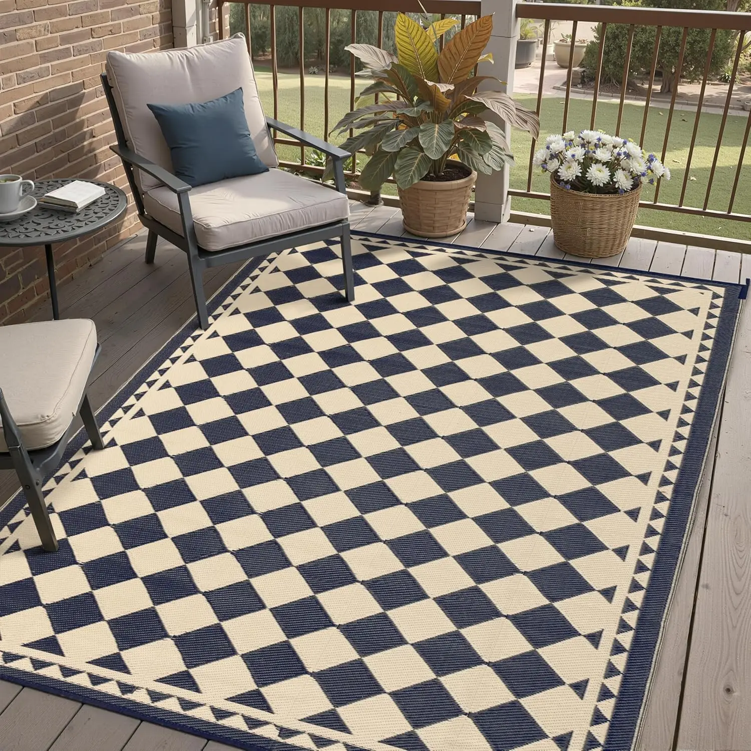 Outdoor Rug for Patios Clearance,Waterproof Mat,Large Outside Carpet,Reversible Plastic Straw Camping Rugs,Rv,Porch,Deck,Camp