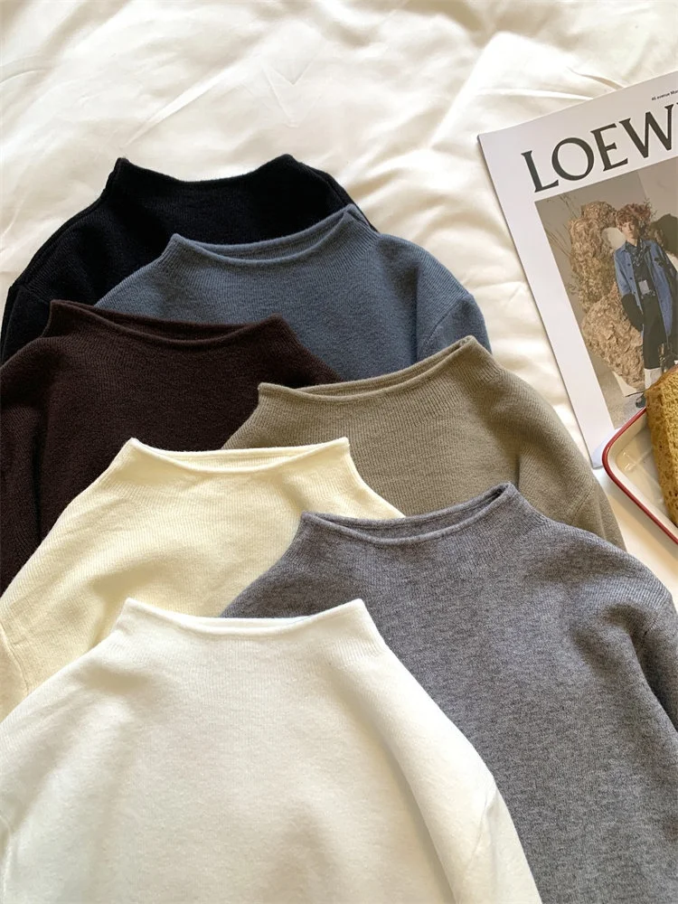 plus Size Women's Soft Cozy Half High Neck Knitwear Warm Base Layer Shirt Spring Color Top Korean Style Long Sleeve
plus Size Women's Soft Cozy Half High Neck Knitwear Warm Base Layer Shirt Spring Color Top Korean Style Long Sleeve