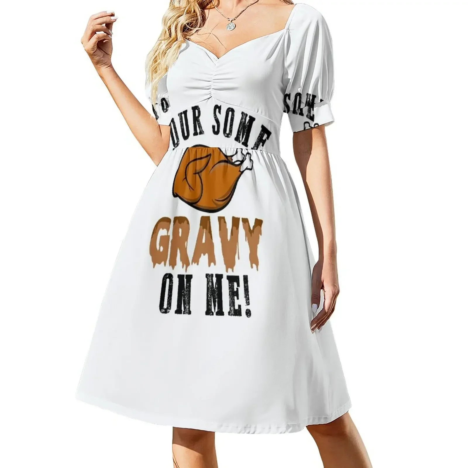 Pour Some Gravy On Me funny cartoon turkey thanksgiving gift Sleeveless Dress evening dress ladies Dress
Pour Some Gravy On Me funny cartoon turkey thanksgiving gift Sleeveless Dress evening dress ladies Dress