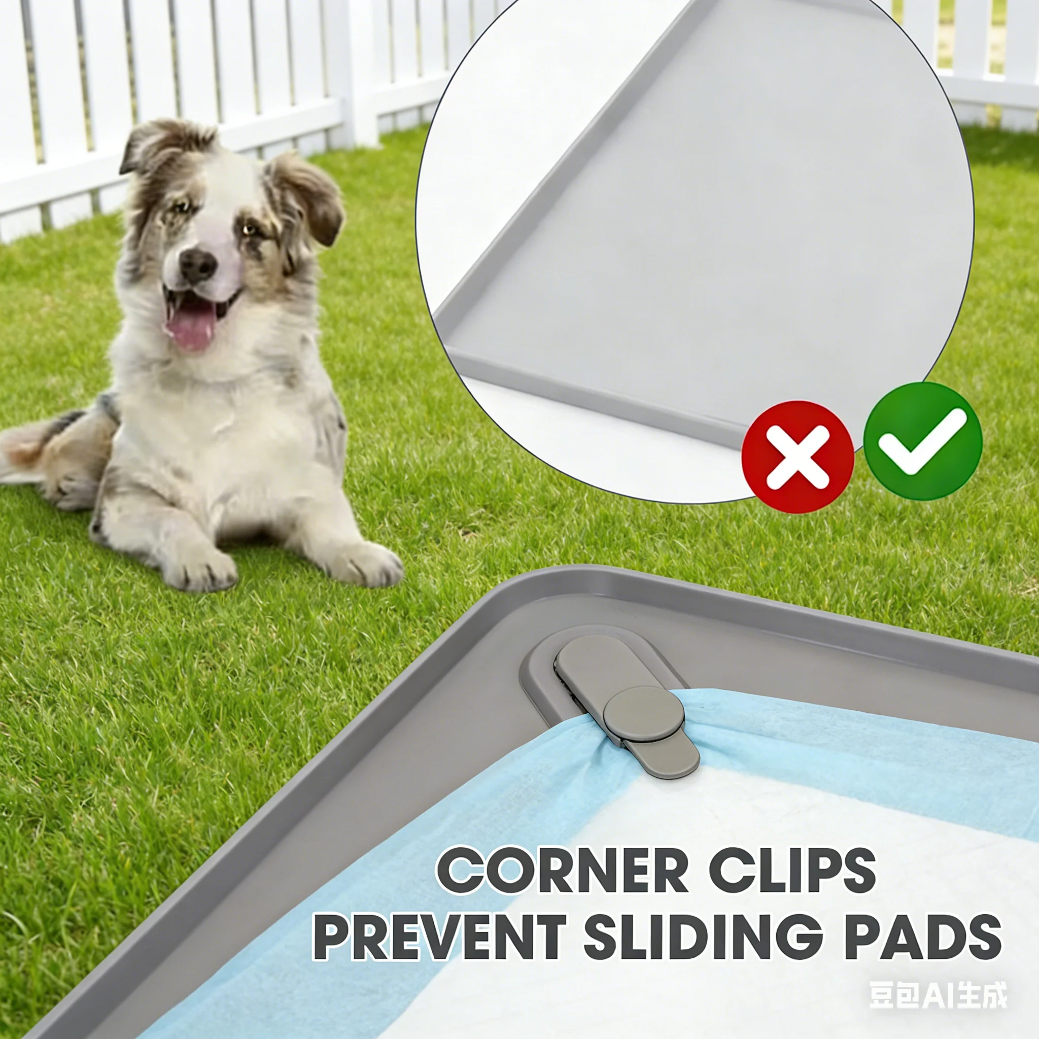 Silicone Dog Potty Tray with 8 Clips, Non-Slip Pet Training Pee Pad Holder Multi-Size Silicone Dog Potty Tray
Silicone Dog Potty Tray with 8 Clips, Non-Slip Pet Training Pee Pad Holder Multi-Size Silicone Dog Potty Tray