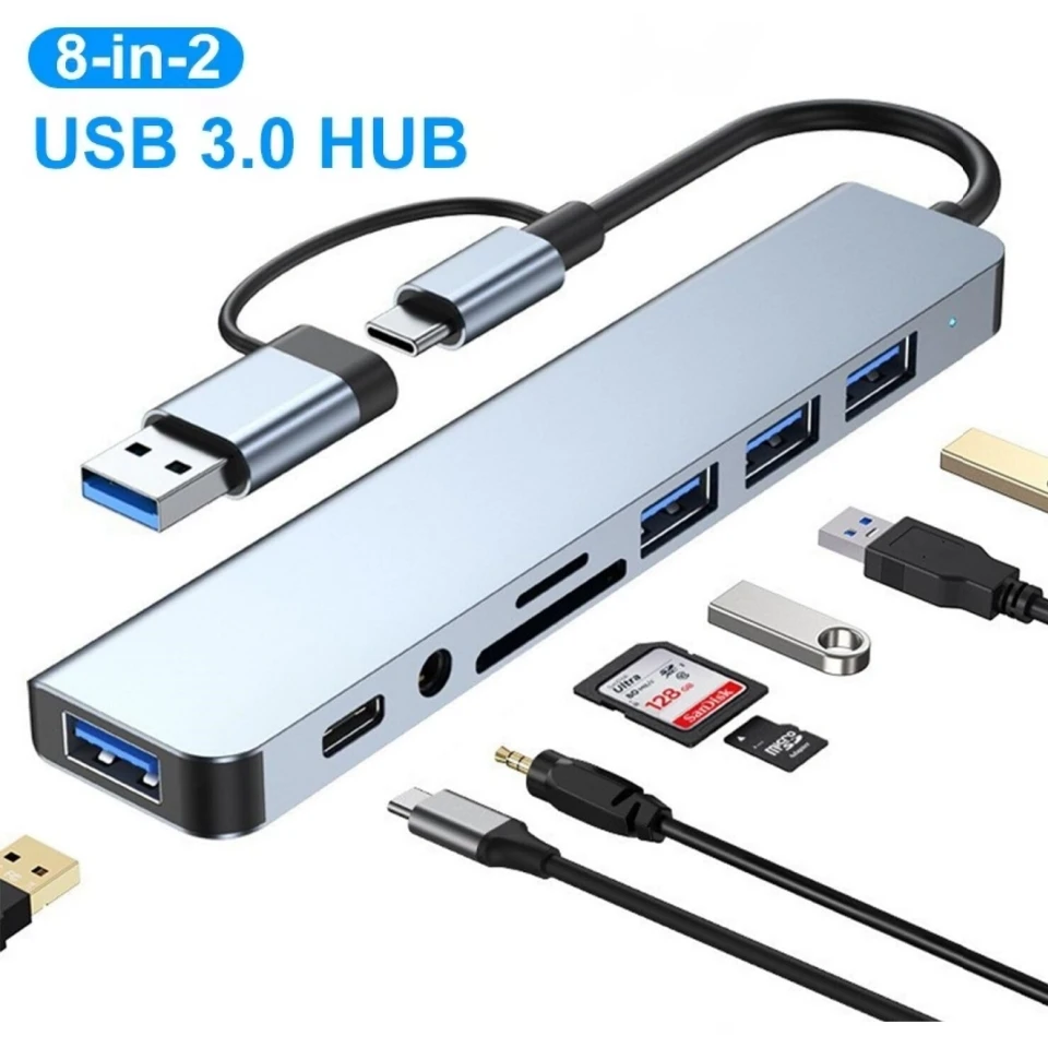 USB 3,0 концентратор, USB C концентратор, разветвитель типа C, USB 3 Hab с SD TF кардридером, многопортовый расширитель, док-станция, аксессуары
USB 3,0 концентратор, USB C концентратор, разветвитель типа C, USB 3 Hab с SD TF кардридером, многопортовый расширитель, док-станция, аксессуары