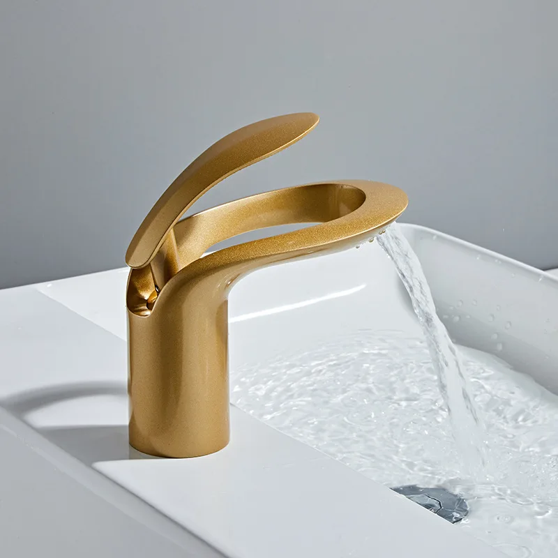 Waterfall Bathroom Faucet Solid Brass Hot and Cold Mixer Faucets Deck Mounted Single Hole Single Handle Personalized Sink Tap
Waterfall Bathroom Faucet Solid Brass Hot and Cold Mixer Faucets Deck Mounted Single Hole Single Handle Personalized Sink Tap
