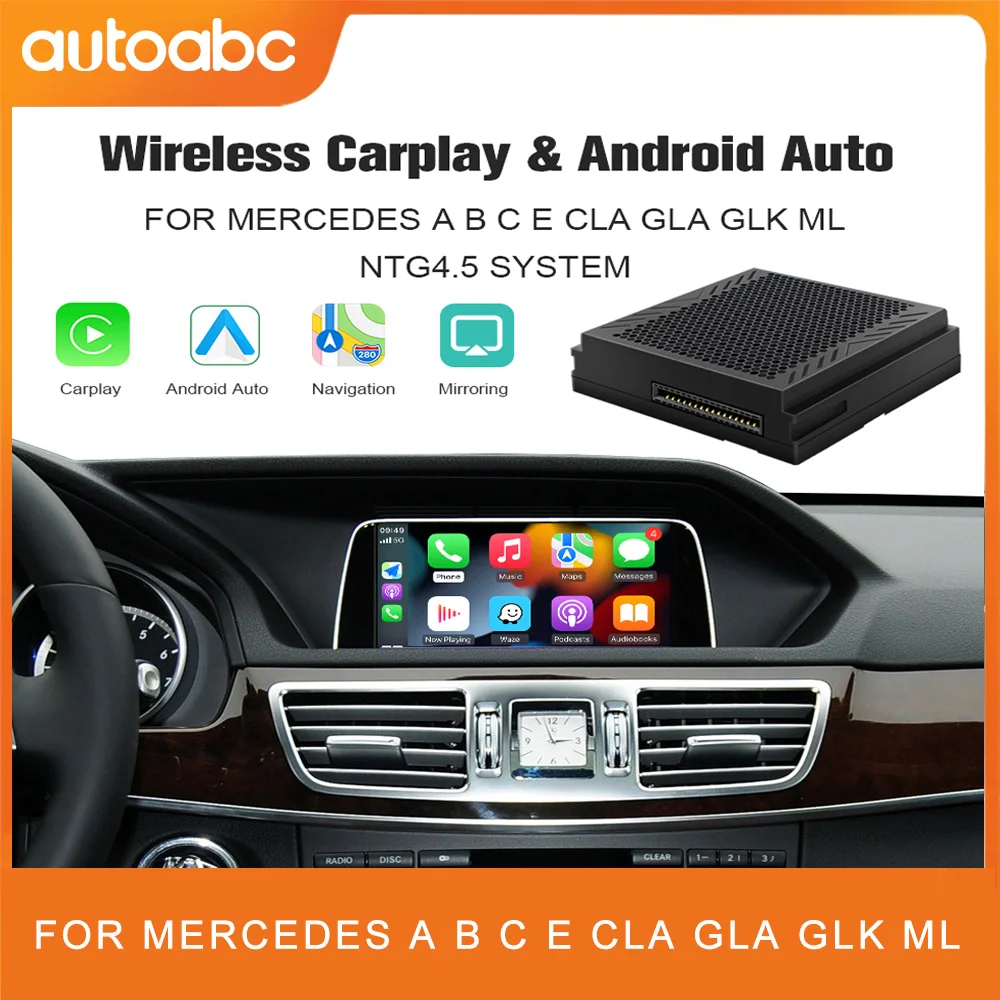 AUTOABC Wireless Carplay Suitable For Mercedes Benz A B C E CLA GLA GLK ML Sprinter NTG4.5 Becker Module Android Auto Navigation
AUTOABC Wireless Carplay Suitable For Mercedes Benz A B C E CLA GLA GLK ML Sprinter NTG4.5 Becker Module Android Auto Navigation