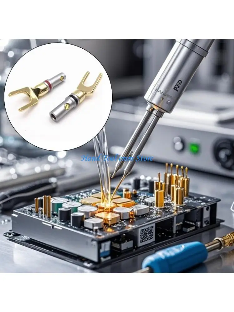 H37F 4mm Gold Plated Banana Fork Y Spade Speaker Wire Connector for Precise Auditory Tests 2PCS
H37F 4mm Gold Plated Banana Fork Y Spade Speaker Wire Connector for Precise Auditory Tests 2PCS