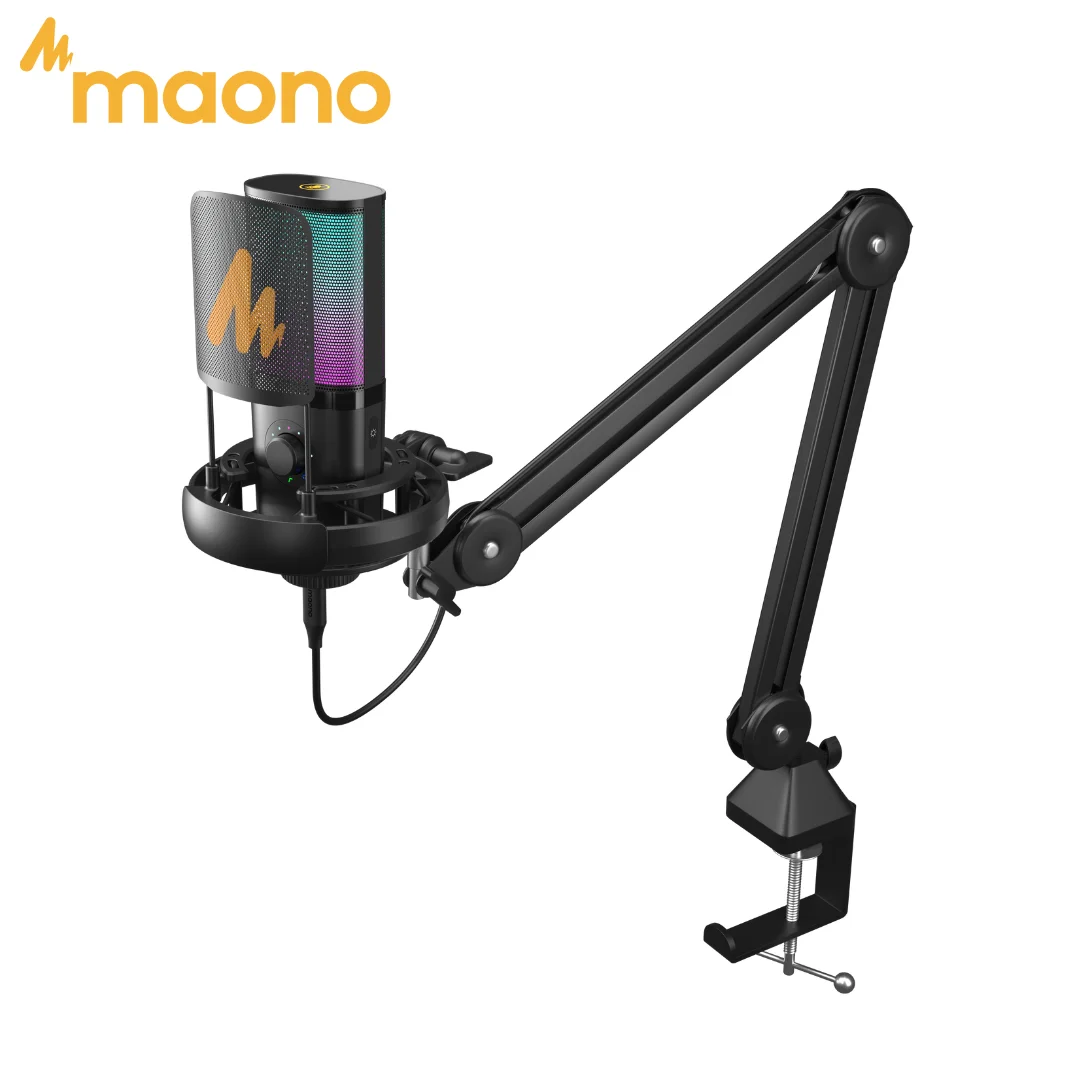 Maono PM450S Condenser Microphone Live Streaming Arm Stand Mute Gain Volume Control Software Noise Cancellation
Maono PM450S Condenser Microphone Live Streaming Arm Stand Mute Gain Volume Control Software Noise Cancellation