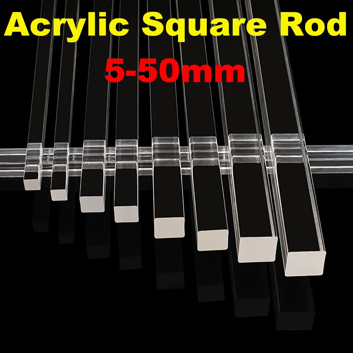 2Pcs Long 500mm Acrylic Square Rod Transparent Clear Extruded Organic glass Bar Plastic Rod Various Sizes 5x5 6x6 8x8 20x20mm
2Pcs Long 500mm Acrylic Square Rod Transparent Clear Extruded Organic glass Bar Plastic Rod Various Sizes 5x5 6x6 8x8 20x20mm