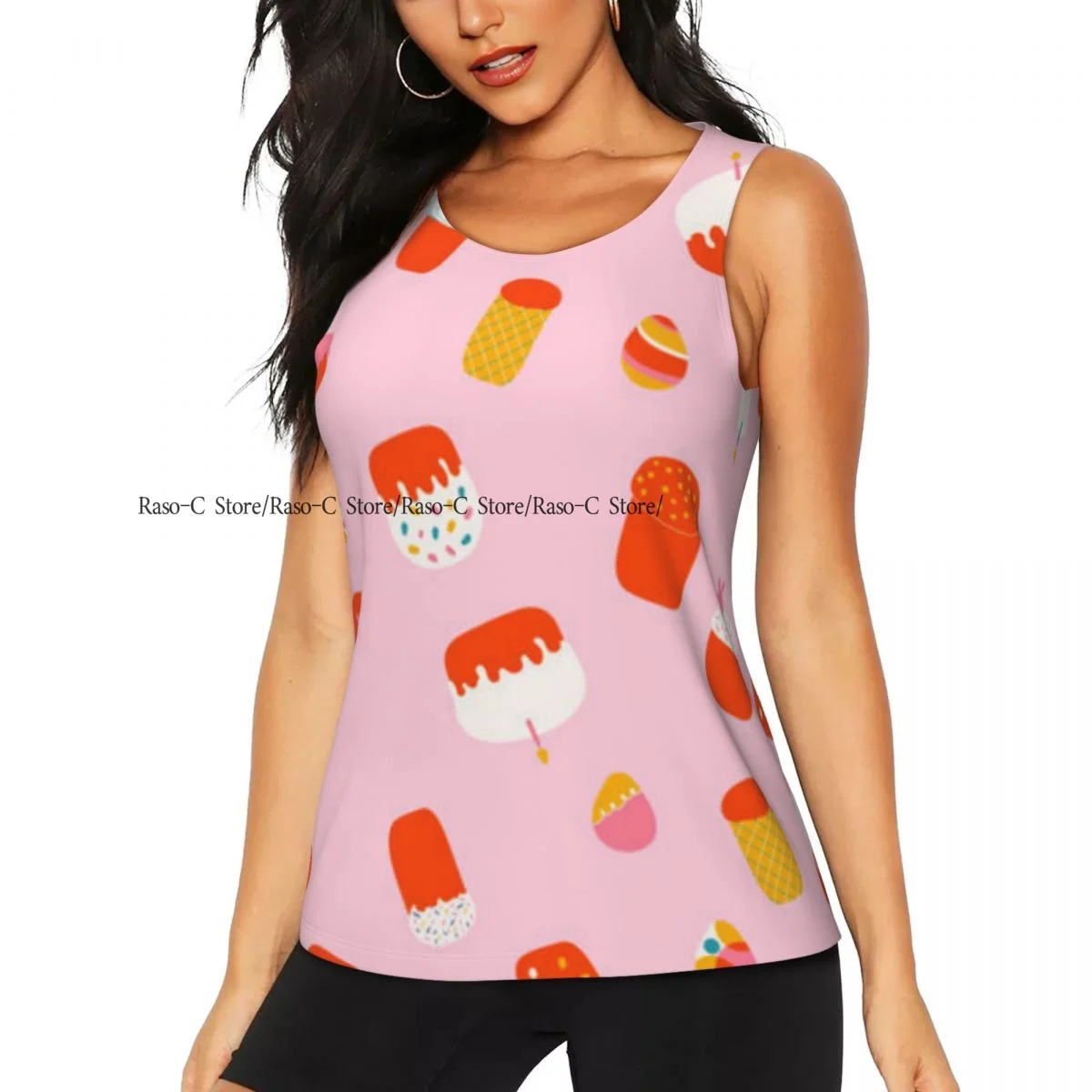 Women's Sleeveless Yoga Tank Top Cakes And Eggs Pattern Quick Dry Running Training Sports Vest Yoga Shirts
Women's Sleeveless Yoga Tank Top Cakes And Eggs Pattern Quick Dry Running Training Sports Vest Yoga Shirts