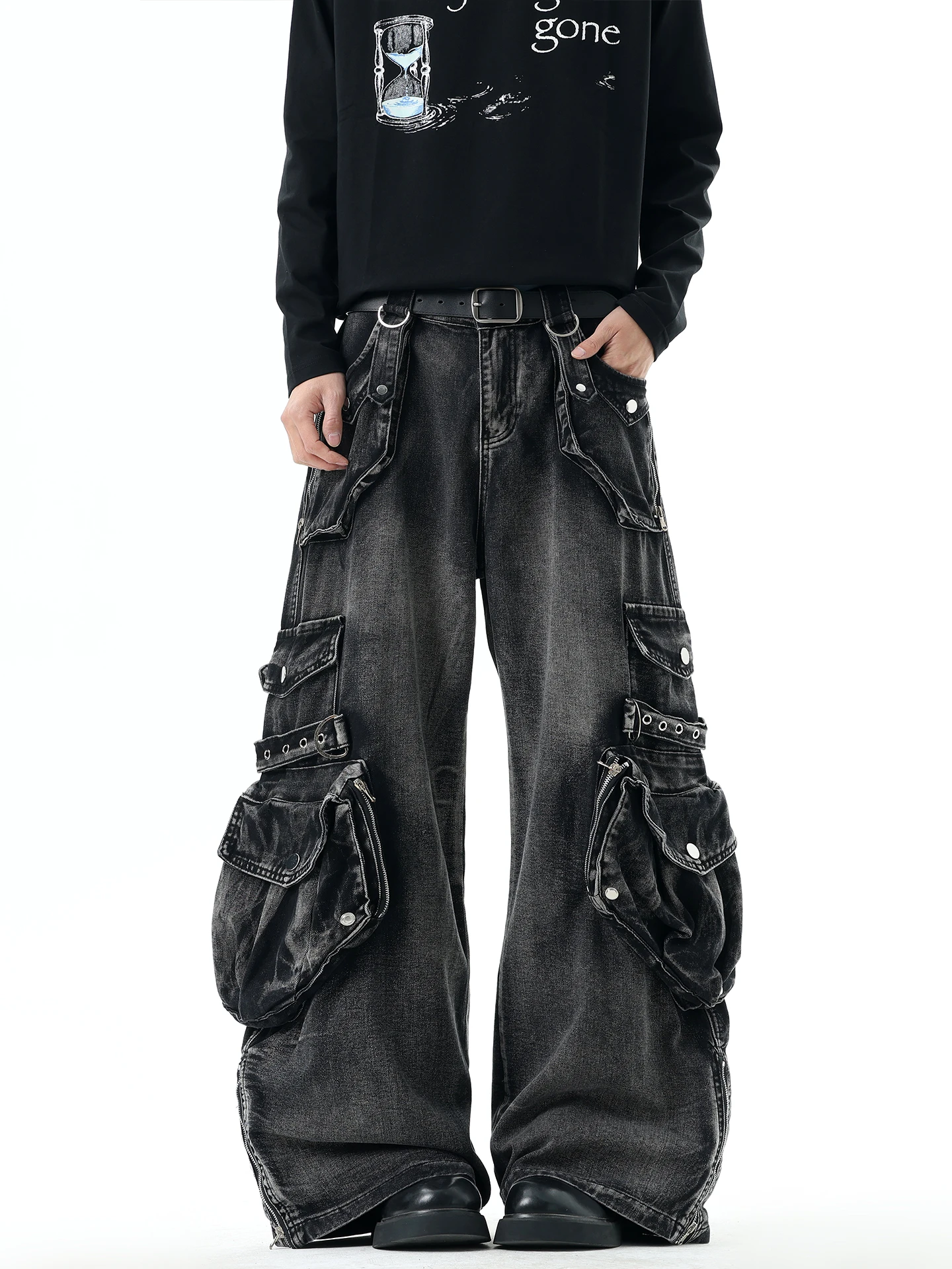 Boyue American Retro Workwear Sle Jeans Loose Wide Leg Pants Men's Women's Multiple kets Street Faion Trousers
Boyue American Retro Workwear Sle Jeans Loose Wide Leg Pants Men's Women's Multiple kets Street Faion Trousers