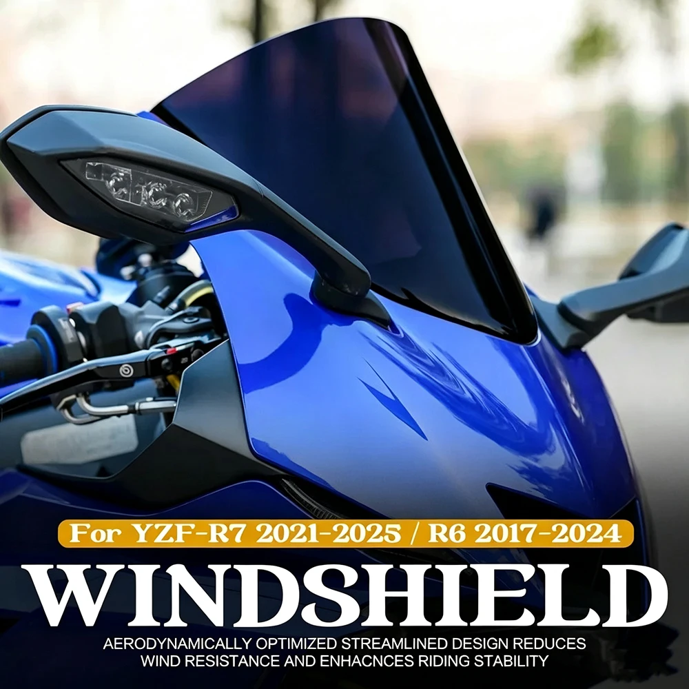 R6 R7 Windshield For Yamaha YZF-R7 2021-2025, YZF-R6 2017-2024 Racing Motorcycle Windscreen Pare-brise Wind Deflectors Spoiler
R6 R7 Windshield For Yamaha YZF-R7 2021-2025, YZF-R6 2017-2024 Racing Motorcycle Windscreen Pare-brise Wind Deflectors Spoiler