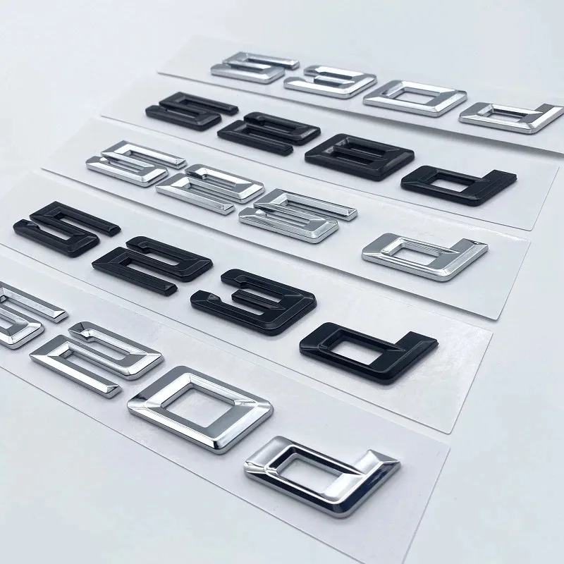 3D New Font Numbers Letters for BMW 5Series E39 E60 E61 F10 F1 520d 523d 525d 530d 535d 540d ABS Emblem G30 Car Trunk Sticker
3D New Font Numbers Letters for BMW 5Series E39 E60 E61 F10 F1 520d 523d 525d 530d 535d 540d ABS Emblem G30 Car Trunk Sticker