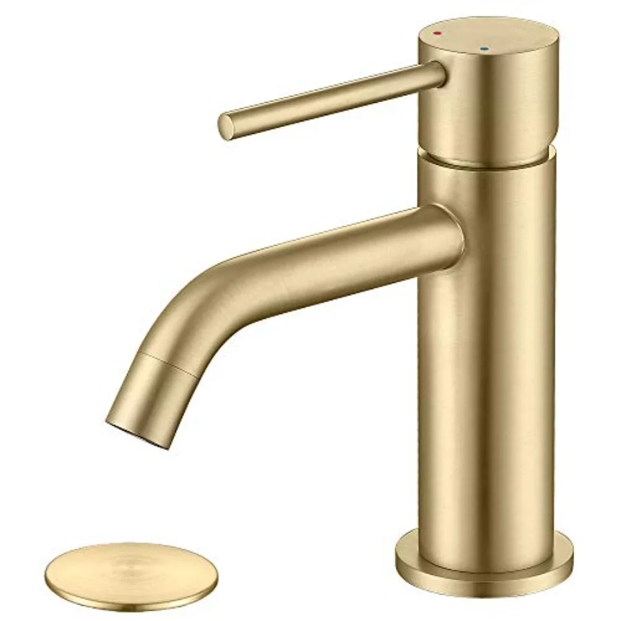 Bathroom, Single Handle Brass Sink Bathroom Single Hole Pop Up Sink Drain Assembly and Water Supply Lines
Bathroom, Single Handle Brass Sink Bathroom Single Hole Pop Up Sink Drain Assembly and Water Supply Lines