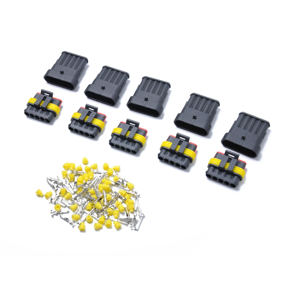 Car Waterproof Plug Wire Connector Kit 5 Pin Way Electrical Terminal PA66 Material 18x12x3cm For Motorcycle Scooter Truck Marine
Car Waterproof Plug Wire Connector Kit 5 Pin Way Electrical Terminal PA66 Material 18x12x3cm For Motorcycle Scooter Truck Marine