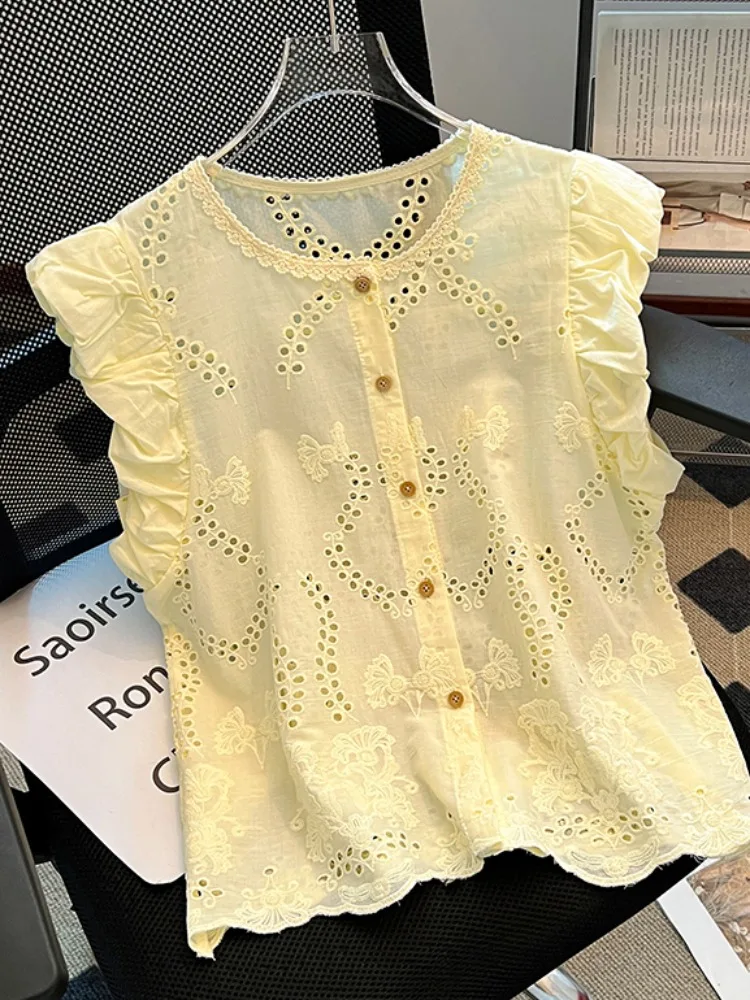 Женский летний жилет Faion Svel с вышивкой, свободный крой, круглый жилет Ne Cotton...
Женский летний жилет Faion Svel с вышивкой, свободный крой, круглый жилет Ne Cotton...