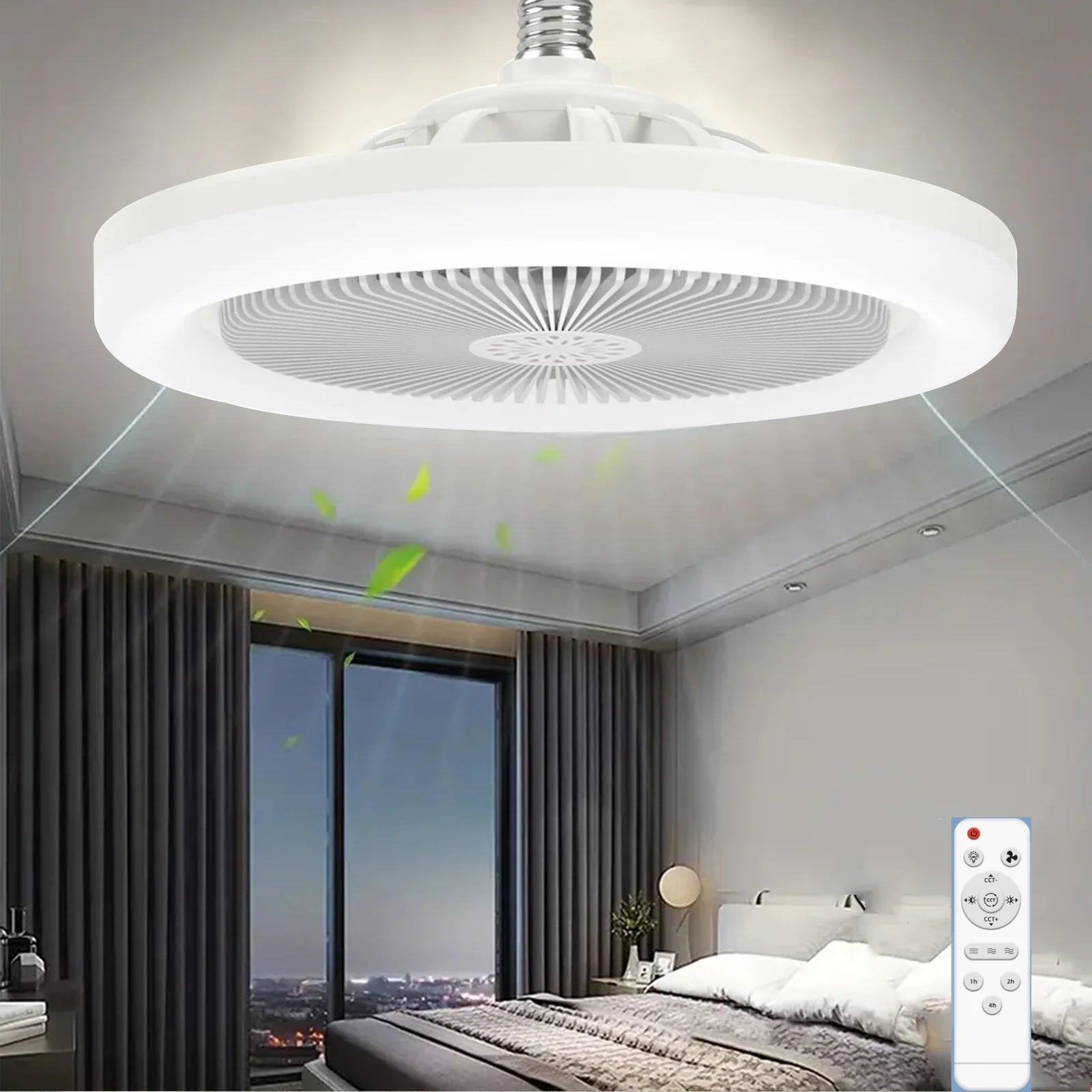 Smart 3-in-1 Ceiling Fan with Remote Control and 3-Speed E27 AC85-265V Lighting Base for Bedroom and Living Room Lighting Ac fan
Smart 3-in-1 Ceiling Fan with Remote Control and 3-Speed E27 AC85-265V Lighting Base for Bedroom and Living Room Lighting Ac fan