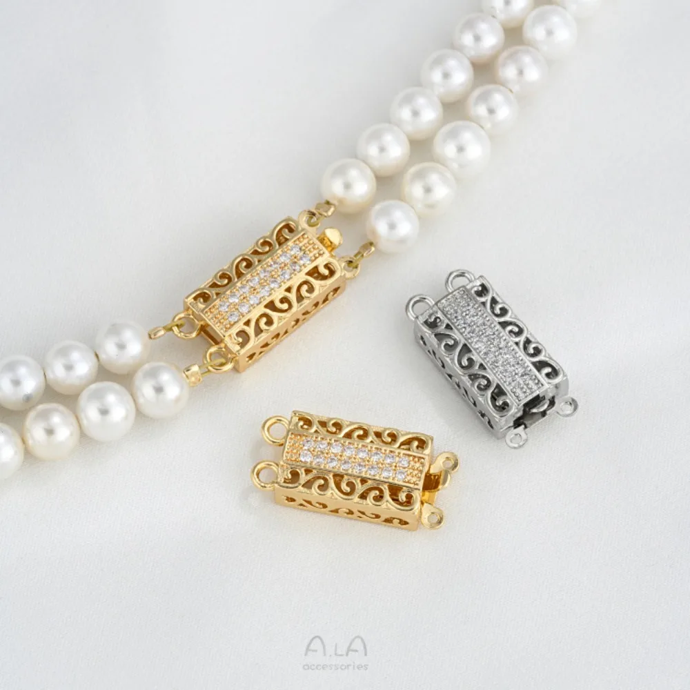 Медные застежки, 14-каратное золото, циркон, прямоугольная двухрядная пряжка, сделай сам, жемчужное ожерелье ручной работы, браслет, ювелирные изделия, пряжка, аксессуары
Медные застежки, 14-каратное золото, циркон, прямоугольная двухрядная пряжка, сделай сам, жемчужное ожерелье ручной работы, браслет, ювелирные изделия, пряжка, аксессуары