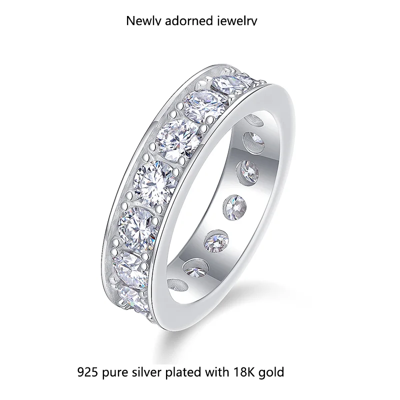 Zhoujia cross-border AliExpress overseas warehouse fashion ring pure silver Moissanite closed high-end women's finger ring
Zhoujia cross-border AliExpress overseas warehouse fashion ring pure silver Moissanite closed high-end women's finger ring