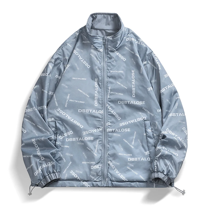 Reversible Jacket Men's Outdoor Jacket Rib Sleeve Comfortable Stand Zipper Coats Street Loose Jackets Letter Print Male Outwear
Reversible Jacket Men's Outdoor Jacket Rib Sleeve Comfortable Stand Zipper Coats Street Loose Jackets Letter Print Male Outwear