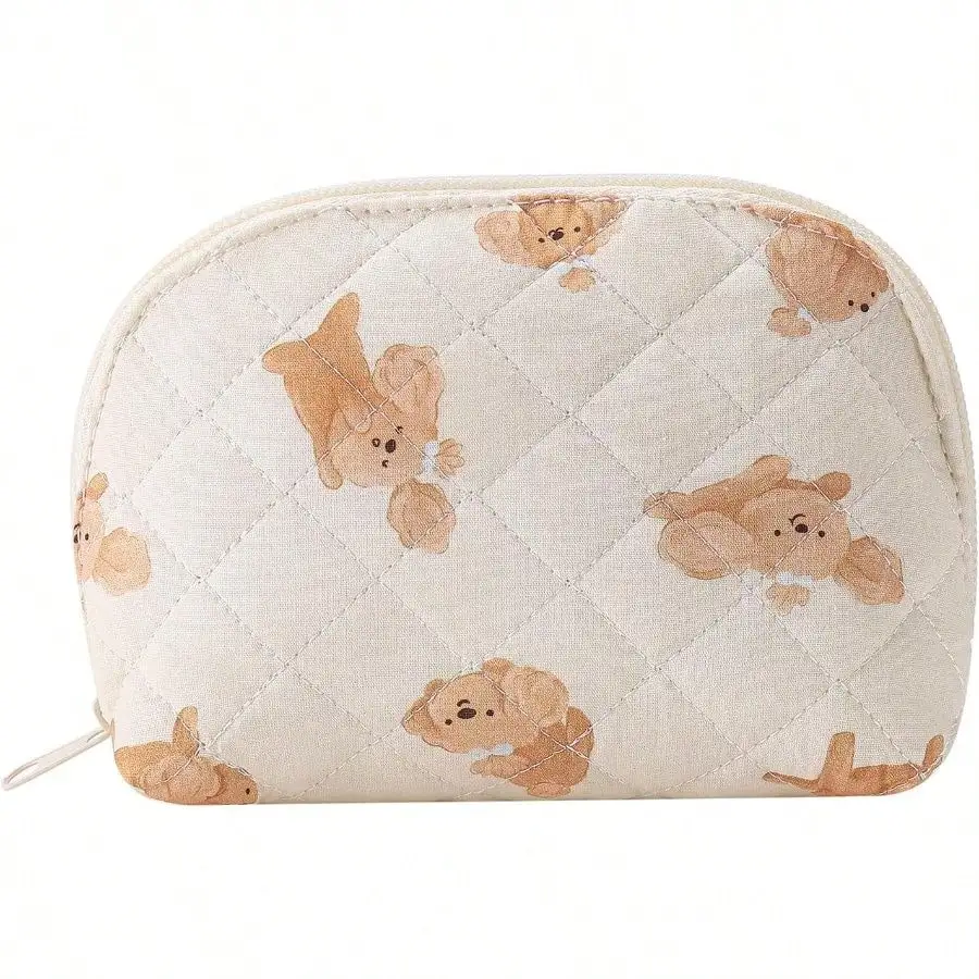 Dome Cosmetic Makeup Bag Small Cotton Quilted Makeup Pouch Purse Cute Floral Travel Toiletry Zipper Pouch (Dog)
Dome Cosmetic Makeup Bag Small Cotton Quilted Makeup Pouch Purse Cute Floral Travel Toiletry Zipper Pouch (Dog)