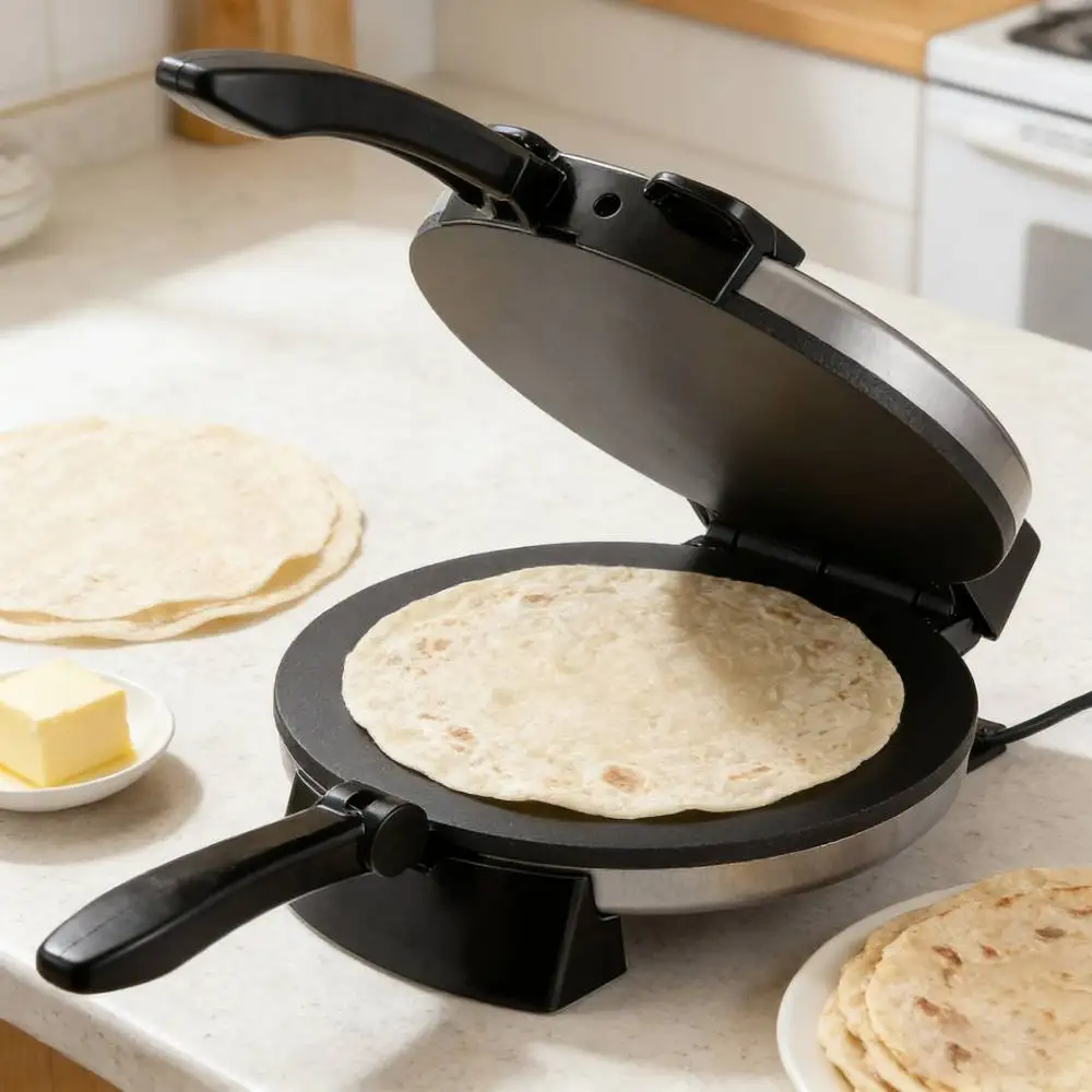 High Efficiency Electric Roti Maker Non-Stick Pancake Chapati Maker Spring Roll Crepe Machine for Home Kitchen