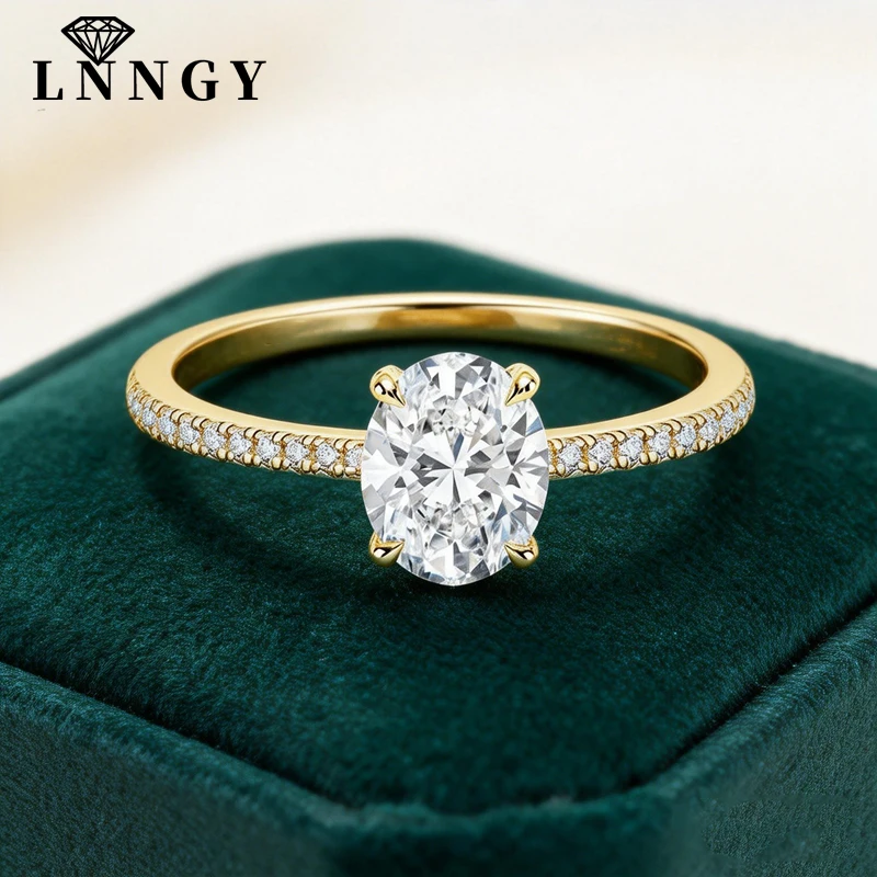 Lnngy Sparkling 8x10mm Oval Cut White Zirconia Engagement Ring for Women 14K Gold Filled Wedding Rings Jewelry Gift
Lnngy Sparkling 8x10mm Oval Cut White Zirconia Engagement Ring for Women 14K Gold Filled Wedding Rings Jewelry Gift