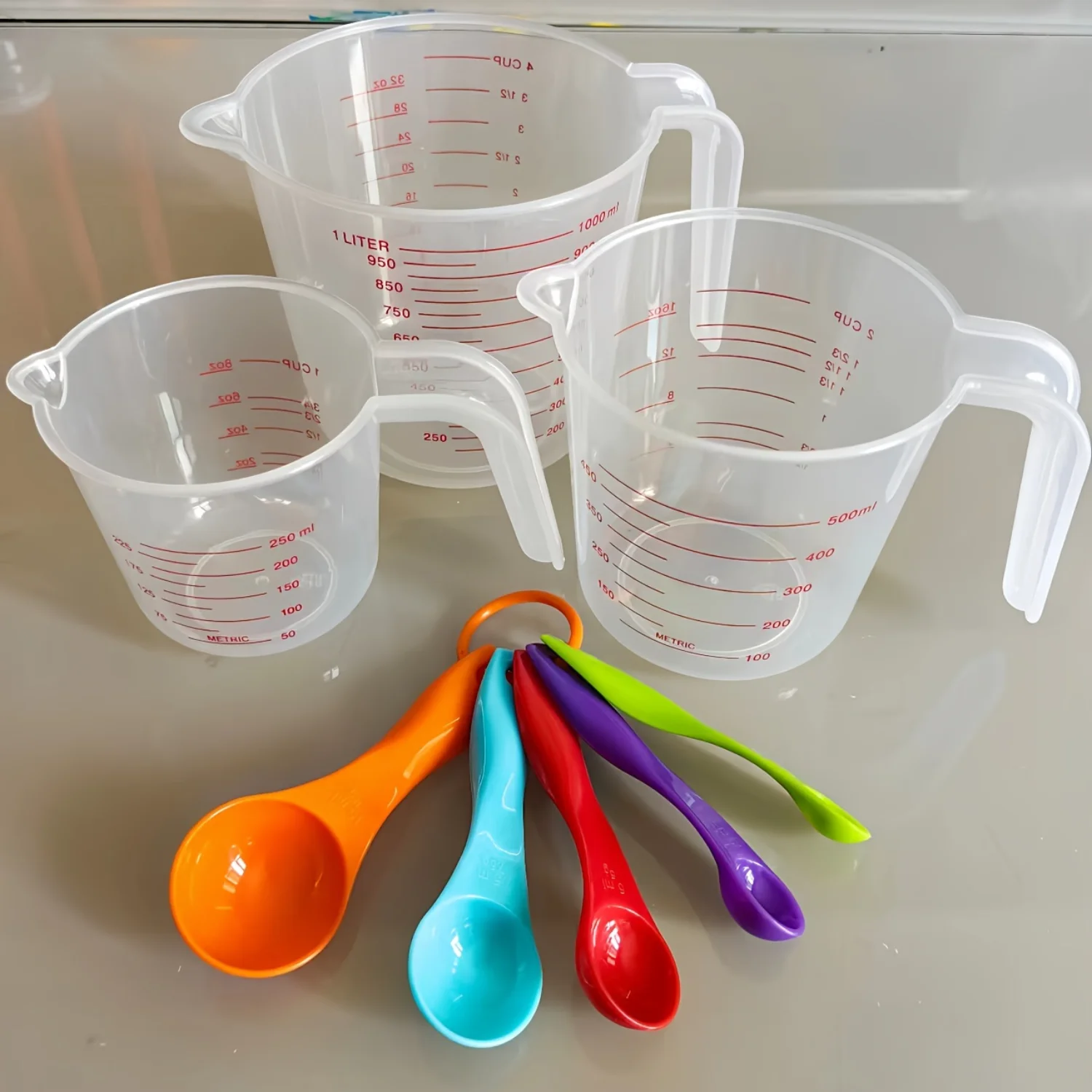 Stackable Measuring Cups & Spoons Set - BPA-Free, Precision for Ingredients
Stackable Measuring Cups & Spoons Set - BPA-Free, Precision for Ingredients