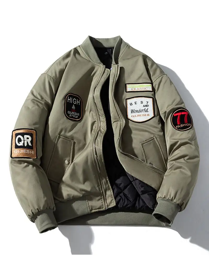 Американская ретро-бейсбольная куртка-бомбер мужская утепленная хлопковая для осени и зимы, повседневная верхняя одежда для студентов и пар
Американская ретро-бейсбольная куртка-бомбер мужская утепленная хлопковая для осени и зимы, повседневная верхняя одежда для студентов и пар